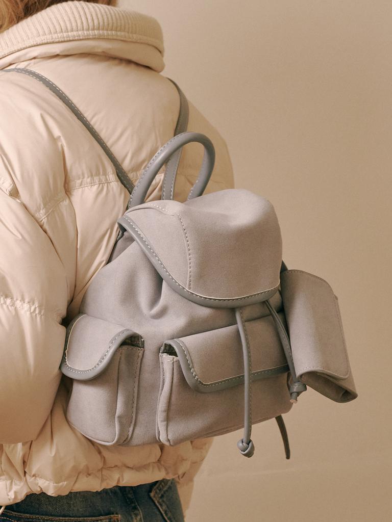 Allincomplete Nube Suede Mini Backpack (Sky Blue)