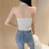 Sexy Lace Halter Top Women's Anti Glare Vest Chest Cushion Base Strapless Bra Outerwear Top