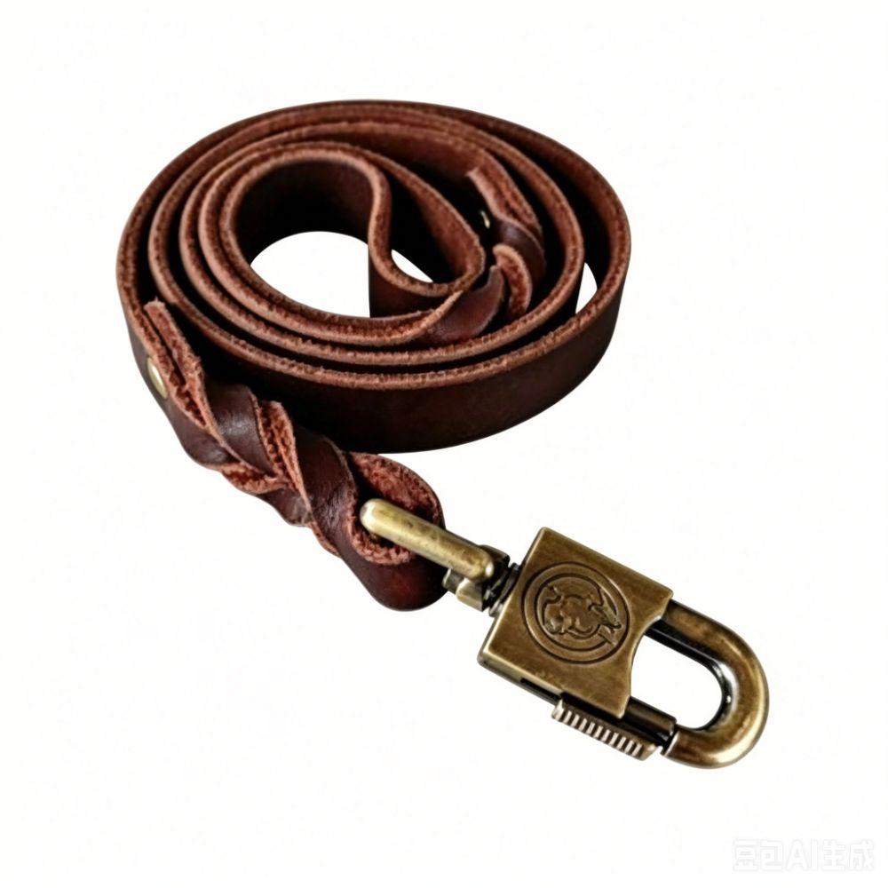 Full Grain Cowhide Full Grain Dog Leash Wide Strap Body Large Breed Dog Lead Large Medium Dogs