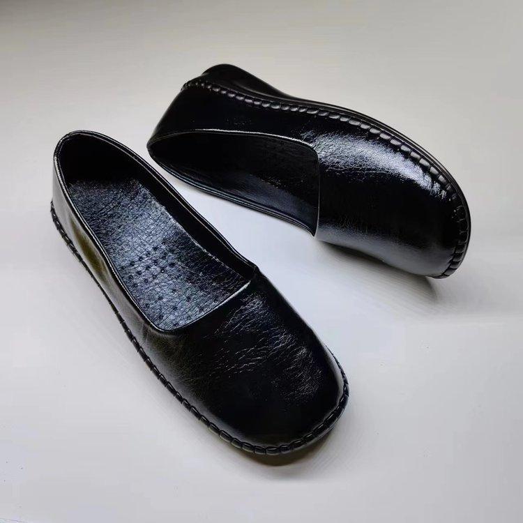 

Large size autumn new small leather shoes shallow mouth square head fashion single shoes casual 42 чёрный