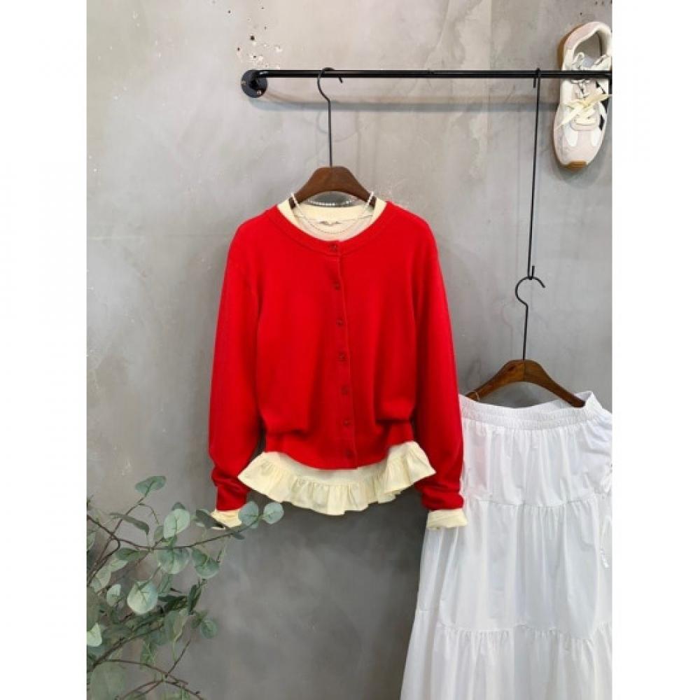 C S In The Room Women baSiC Round neCk Long Sleeve Knit Cardigan 6 ColorS