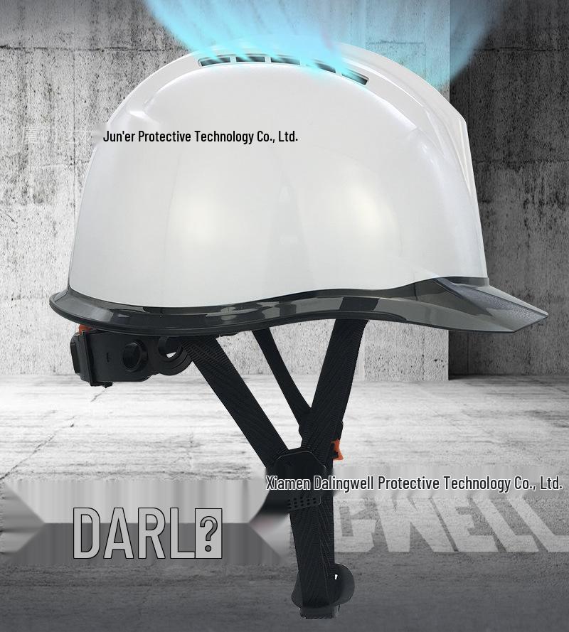 Dalinwell Two-Color Transparent Brim Safety Helmet for Construction - ABS Zhongjian Breathable Design, New National Standard Compliant