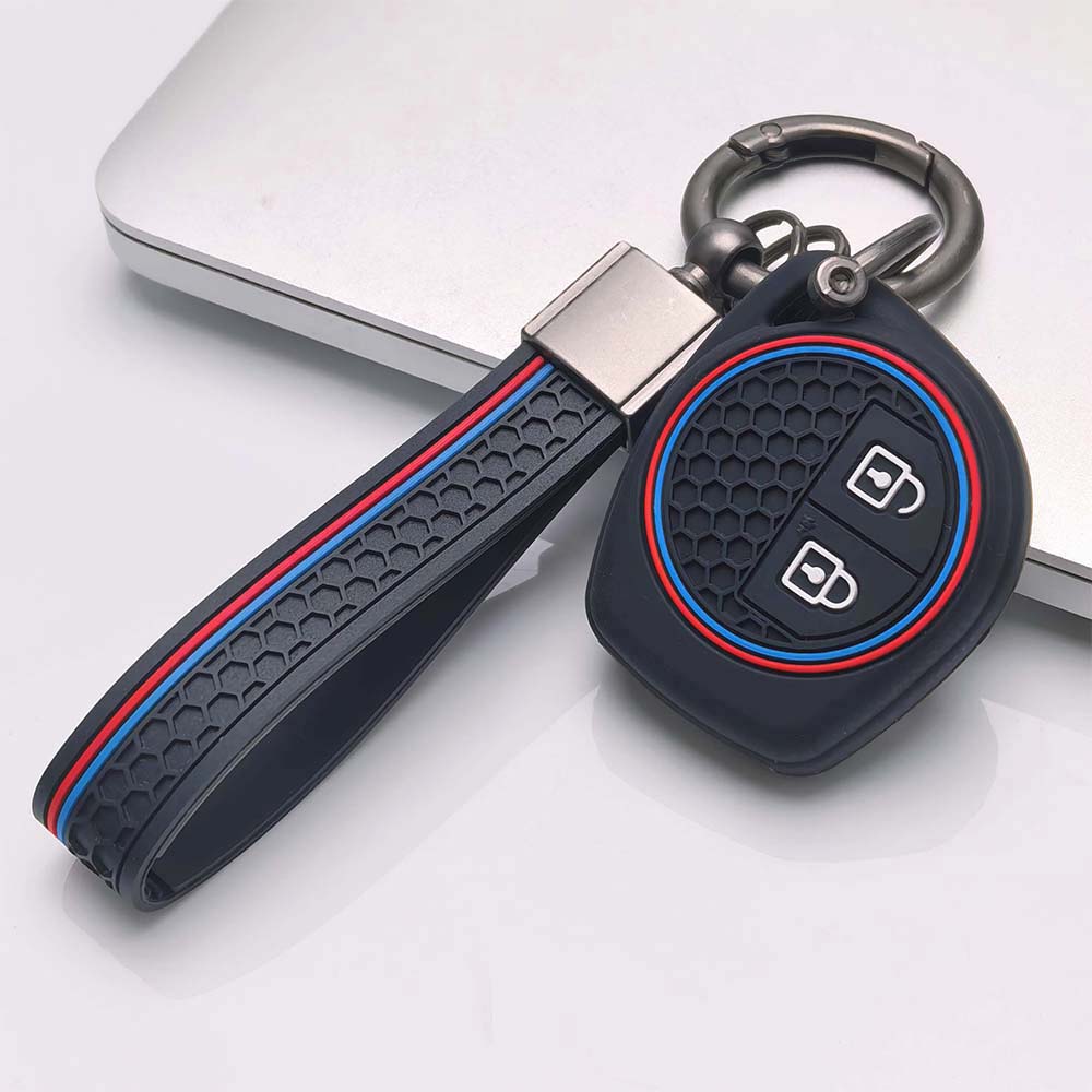 Car Key Fob Cover Case with Key Strap Compatible with Suzuki SX4 Swift Grand, Fits Suzuki SX4 Swift Grand Vitara Liana Aerio Alto Splash Jimny Wagon чёрный