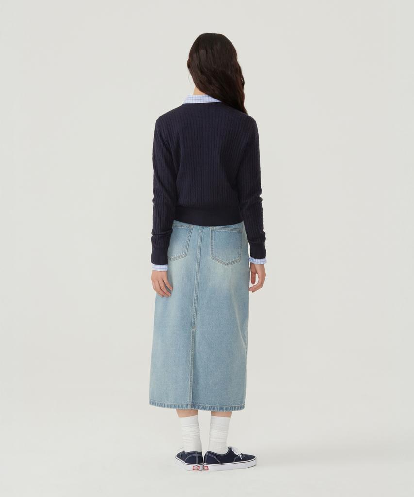 COVERNAT WOMAN Denim Long Skirt Light Blue
