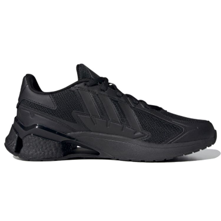 Adidas Neo A3 Boost Solid Color Simple Fabric Shock Absorption Non-Slip Breathable Low-Top Running Shoes Unisex Sneakers Black FZ3546