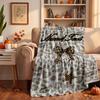 Trendy Leopard Print Custom Flannel Blankets Soft Warm Cozy Throws for Home Decor Holiday Gifts