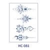 8PCS Lasts for 2 weeks Temporary Tattoo Stickers Whales/Waves Pattern Flower Tattoo Stickers  Gifts