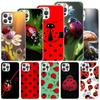 Insect Seven-Star Ladybug Soft Case For iPhone 16 17 Air 16E 15 Plus 11 12 13 Mini 14 Pro Max Phone Cover Apple 7 8 SE Coque Fun
