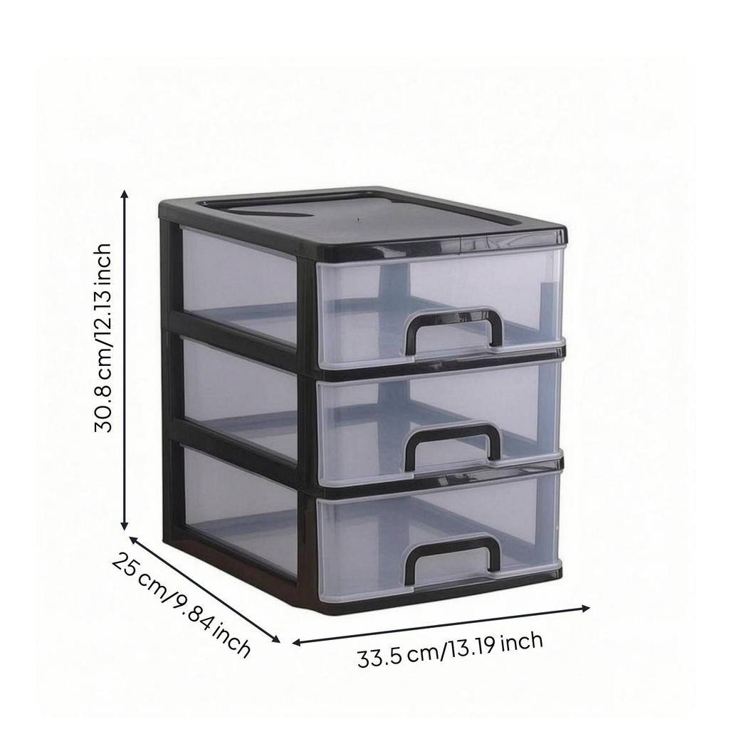 Desktop Drawer Organizer Translucent Fronts Office Supply