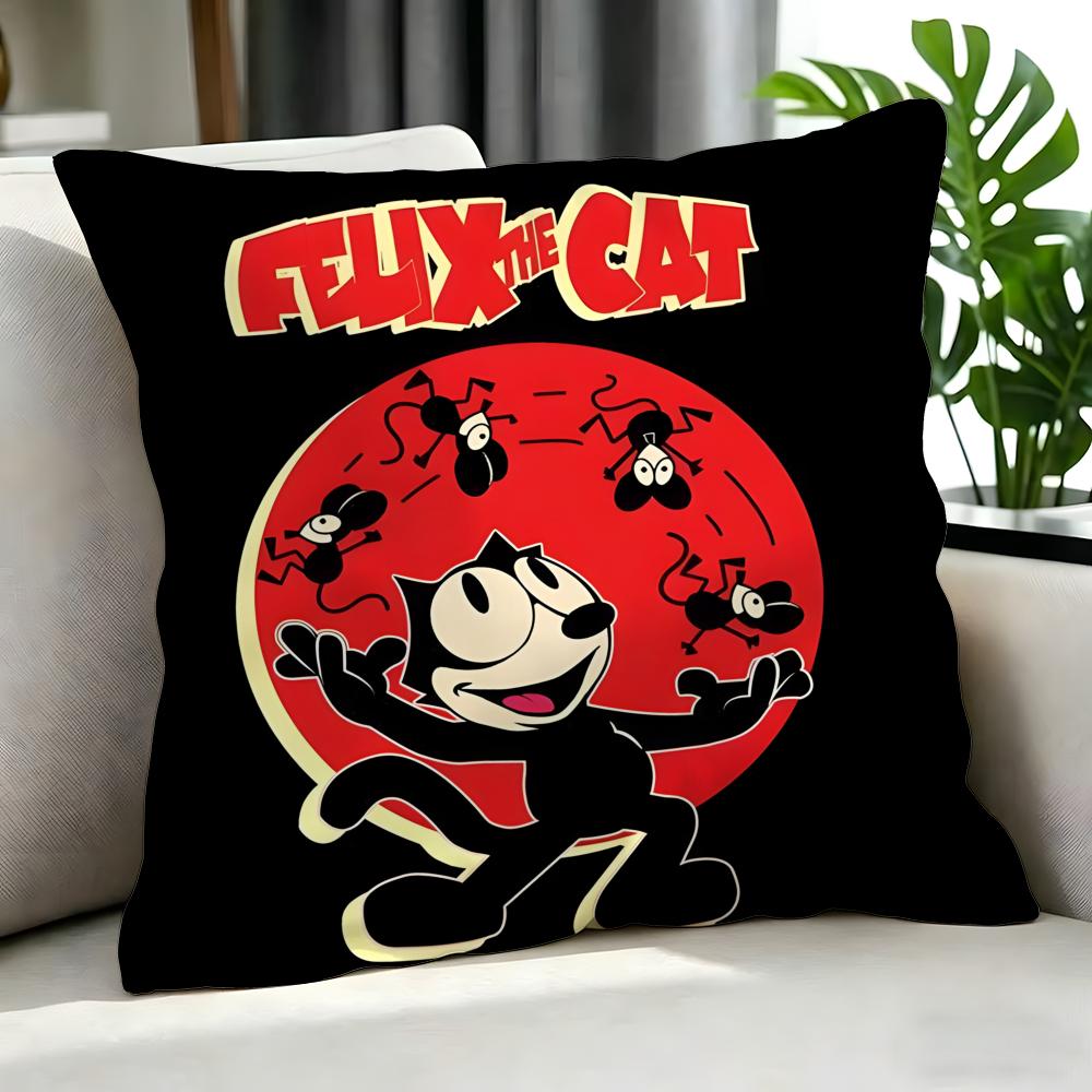 cartoon Felix the Cat Cushion Cover Cushion Cover Set 4Pcs 50x50 45x45 40x40 Pillowcase Decorative Sofa Home Decor