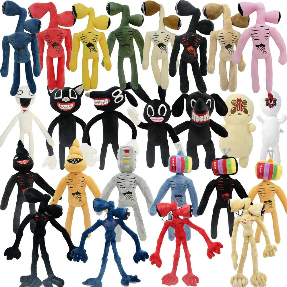 30-55cm Siren Head Plush Toy White Black Sirenhead Stuffed Doll Horror Character Figures Peluches Toys for Children Birthday Gif