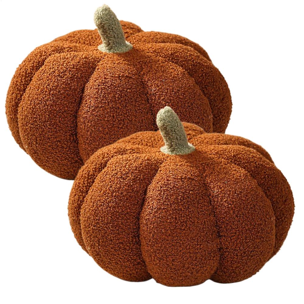 

Тыква Декоративная Подушка 2 Штуки Хэллоуин Тыква Подушки для Дивана 3D Мягкие Набивные Подушки для Кухни в Фермерском Стиле Внутренней Веранды