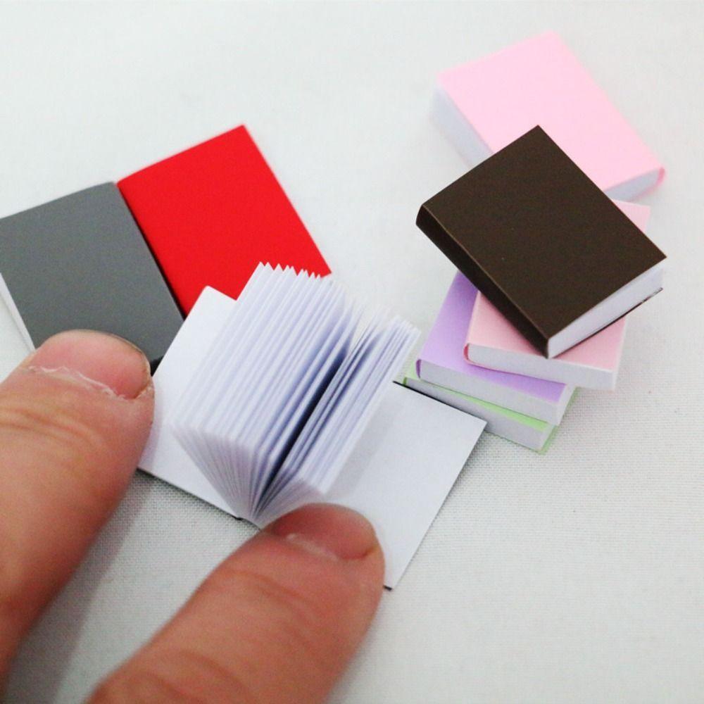 4pcs/set 1/12 Dollhouse Miniature Accessories Pocket Paper Books Ornaments Simulation Color Book Notebook Furniture Model Toy