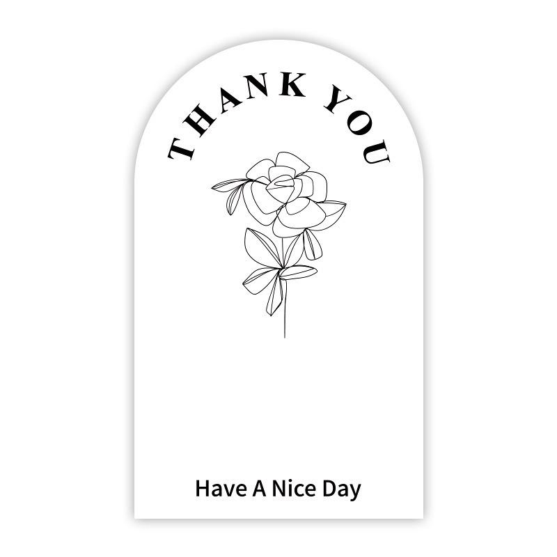 50-pack Airplane-Themed Thank You Box Sealing Stickers for Packaging and Decoration
