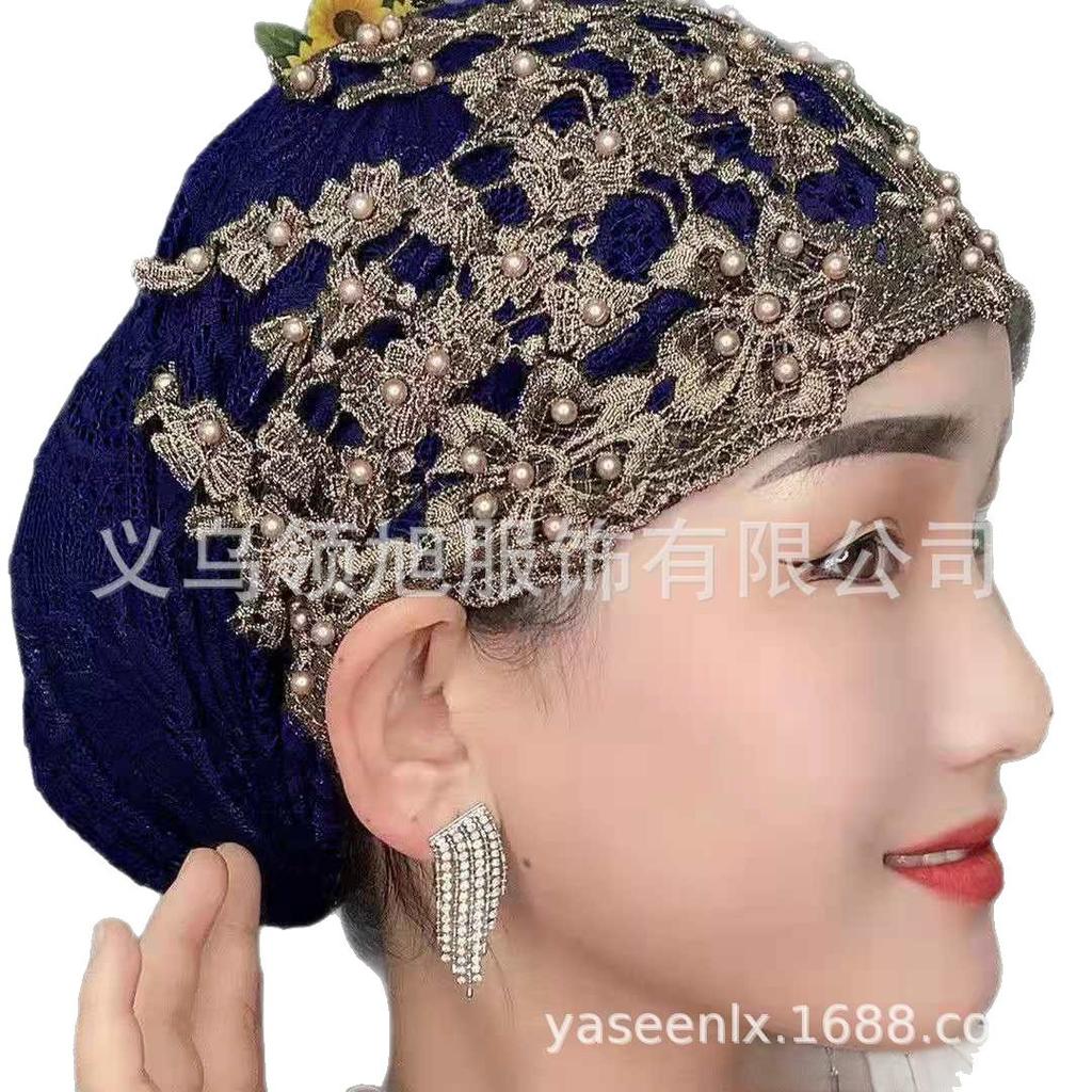 Versatile Women's Breathable Embroidered Sun Protection Beaded Hat