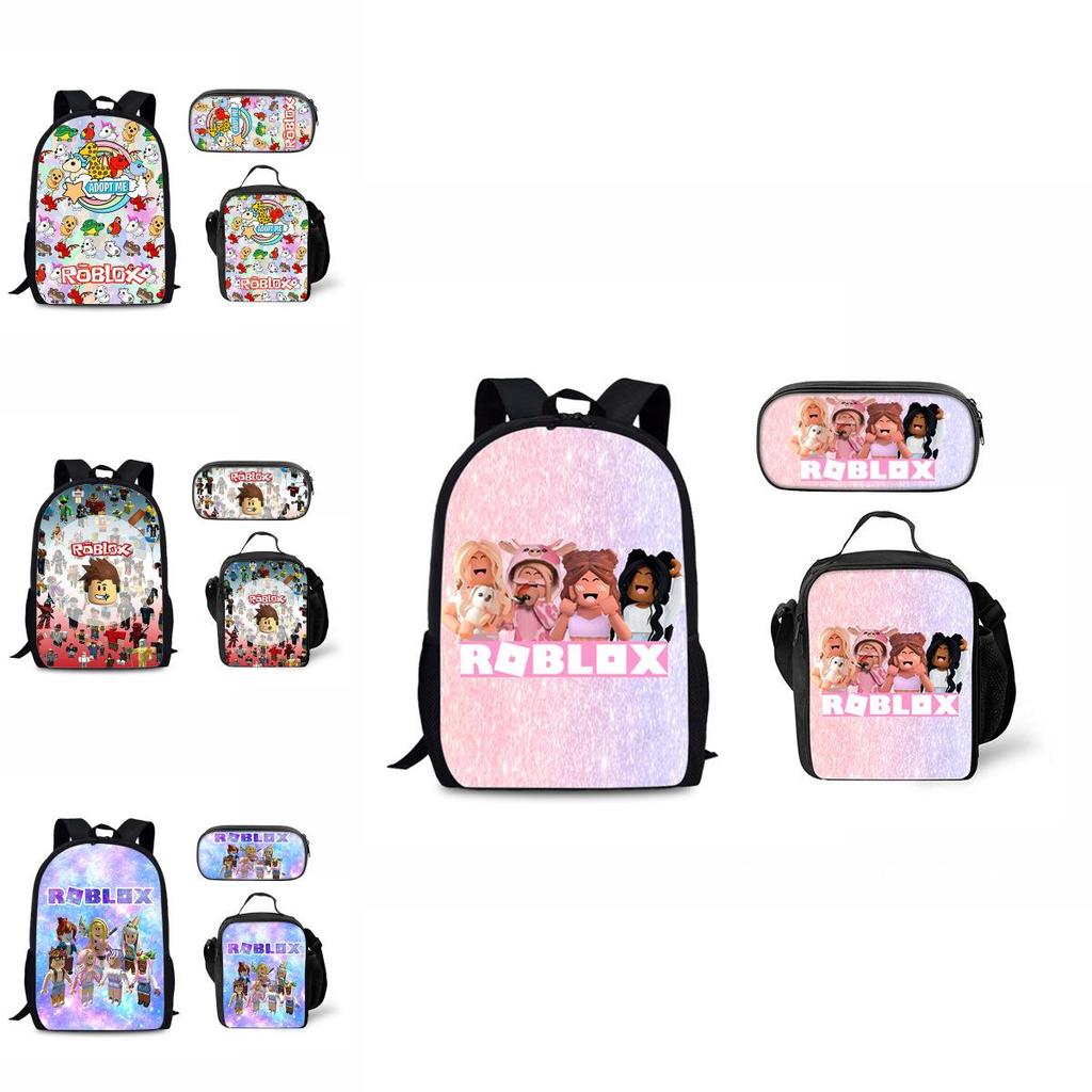 Roblox Kids Backpack Set With Cartoon Print For School And Travel