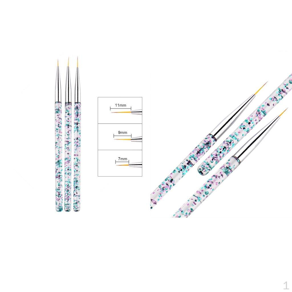 

6Pcs Fine 7/9/11mm Brush Set For Thin Lines UV