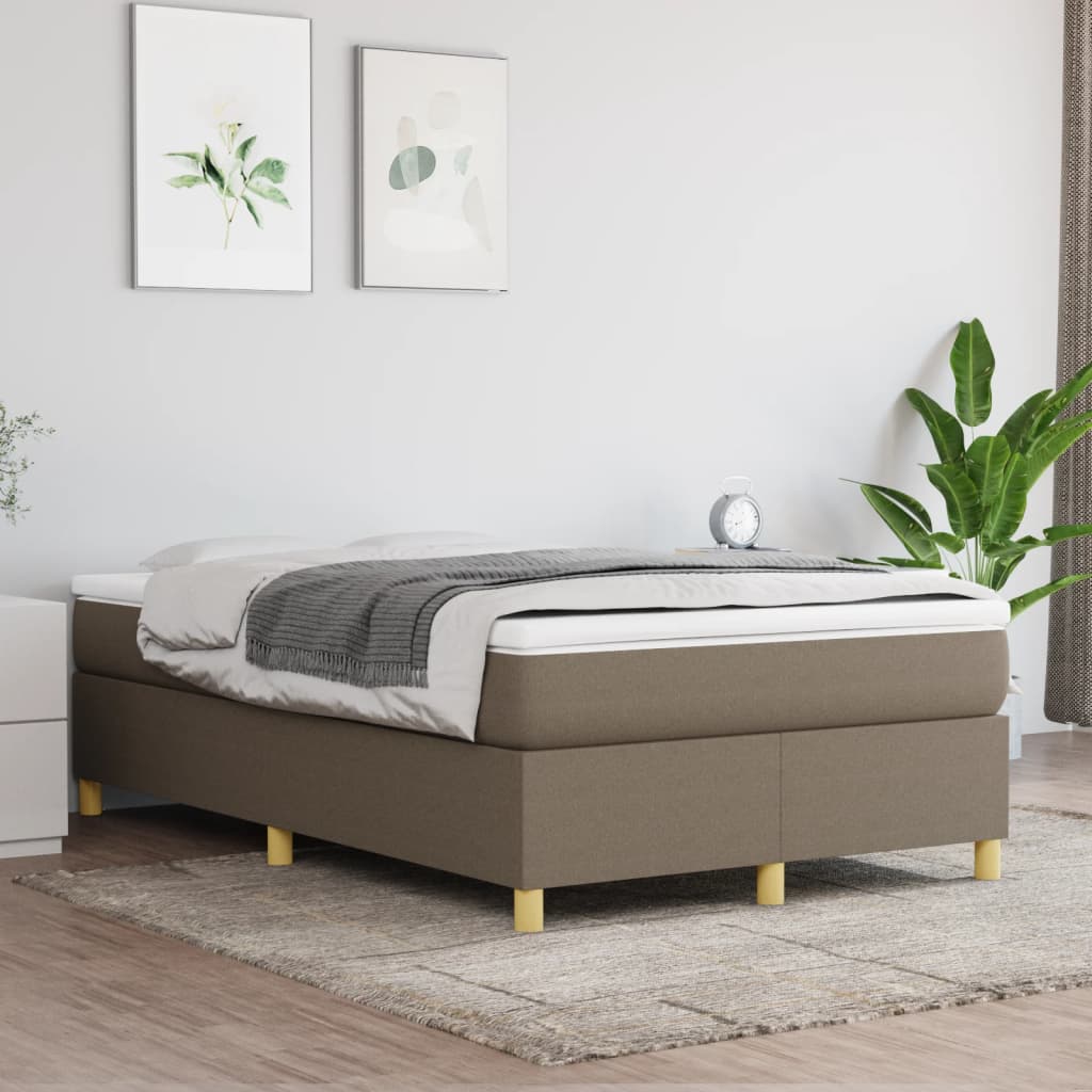 Vidaxl Rama Łóżka Bez Materaca, Taupe, 120X200 Cm, Obita Tkaniną