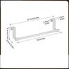 1 white plastic towel rack, suitable for kitchen cabinet doors - wall-mounted rack with multiple hooks for hanging towels