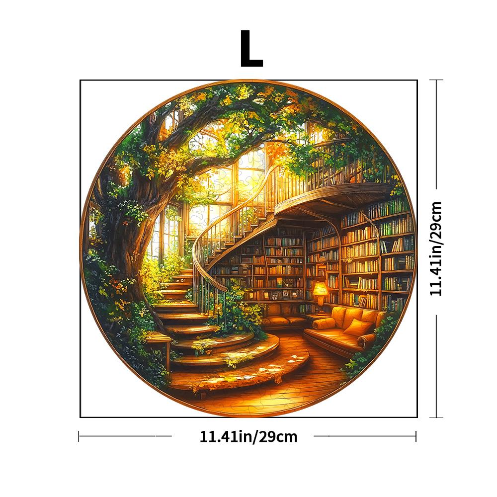 Fantasy Tree Series - Library - Wooden Puzzles Graduation or Birthday Gifts Home Decoration - Adult Puzzles