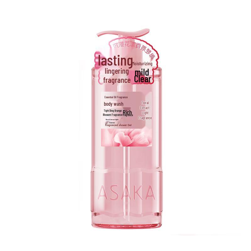 ASAKA Flower Extract Essential Oil Shower Gel, Lilac & Orange Blossom Scent
