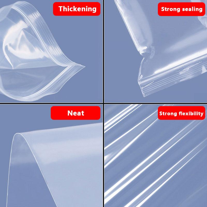 Thicken Zipper Sealed Bags Clear Plastic Storage Bag for Small Jewelry Food Packing Reclosable Transparent Ziplock Sealing Bag