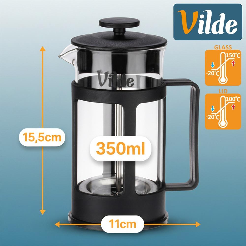 Glass piston coffee and tea maker 350 ml