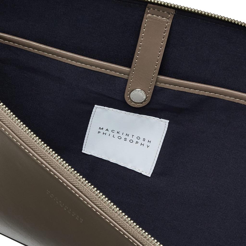 Mackintosh Philosophy Men's A4 Size Leather Second Bag, Braveval No. 73118, Taupe, H25 X W34 X D2cm