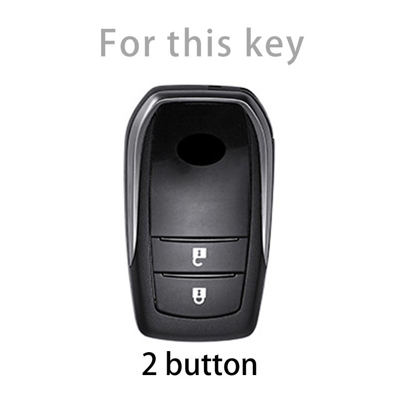 2 Buttons TPU Remote Key Case Cover Fob For Toyota Fortuner Rav4 Highlander Yaris Auris Camry Land Cruiser Prado 150 Mark X Venza