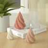 New Silicone Scented Candle Mold Craft Making Abstract Art Taper Candle Mould Swirl Design Plaster Resin Mold Home Decor
