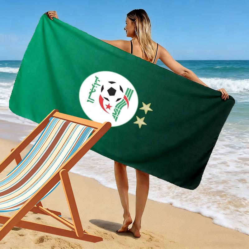 Fédération Algérienne De Football Print Beach Towel, Large Soft Quick Dry Towel for Beach Camping Swimming