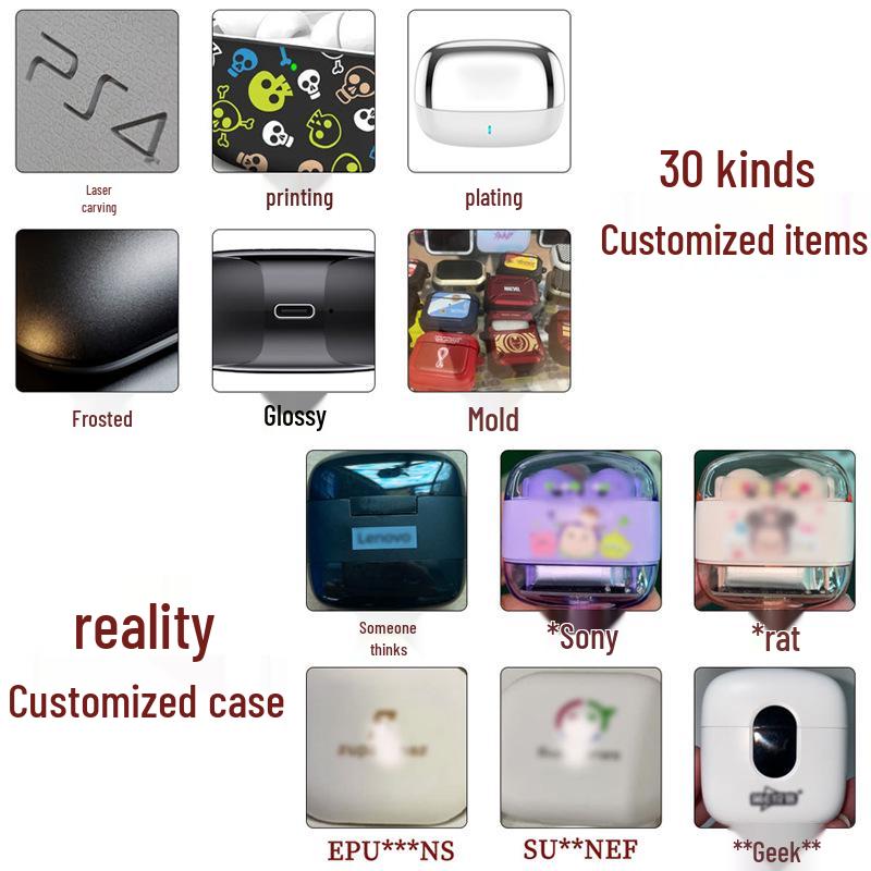Bluetooth In-Ear Headset with LCD Color Screen and AI Translation