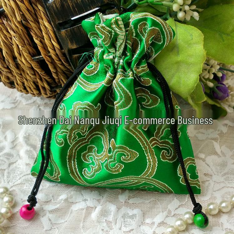 

Традиционный парчовый мешочек для украшений, буддийских четок и подарков 11x14 cm