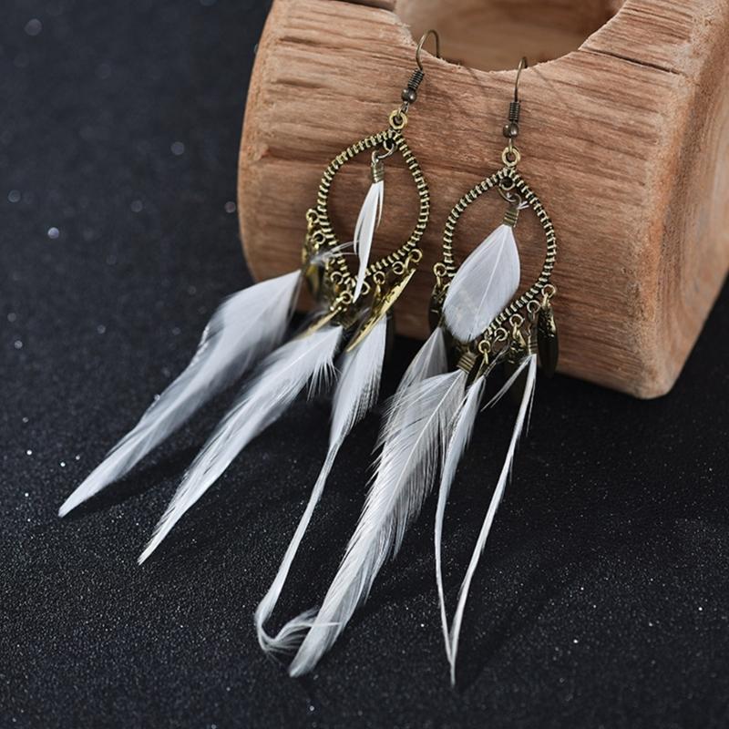 Traumfänger Ohrringe Temperament Quaste Feder Ohrringe Für Damen Schmuck