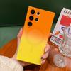 Suitable for Samsung S25edge Liquid Magnetic Suction Mobile Phone Case S24ULTRA Two Color Gradient Protective Case with Lens Film