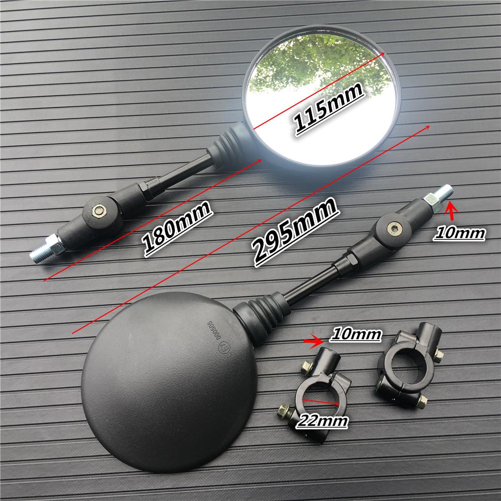 Foldable Motorcycle Rearview Mirror Round 10MM Scooter E-Bike Rear View Mirrors Back Side Convex Mirror for KTM KLX