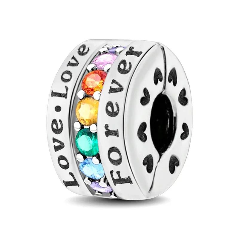 Copper Moon Cross Multicolor Love Heart Series Charms Bead Diy Bracelet Making Gift Of High Quality Fine Jewelry