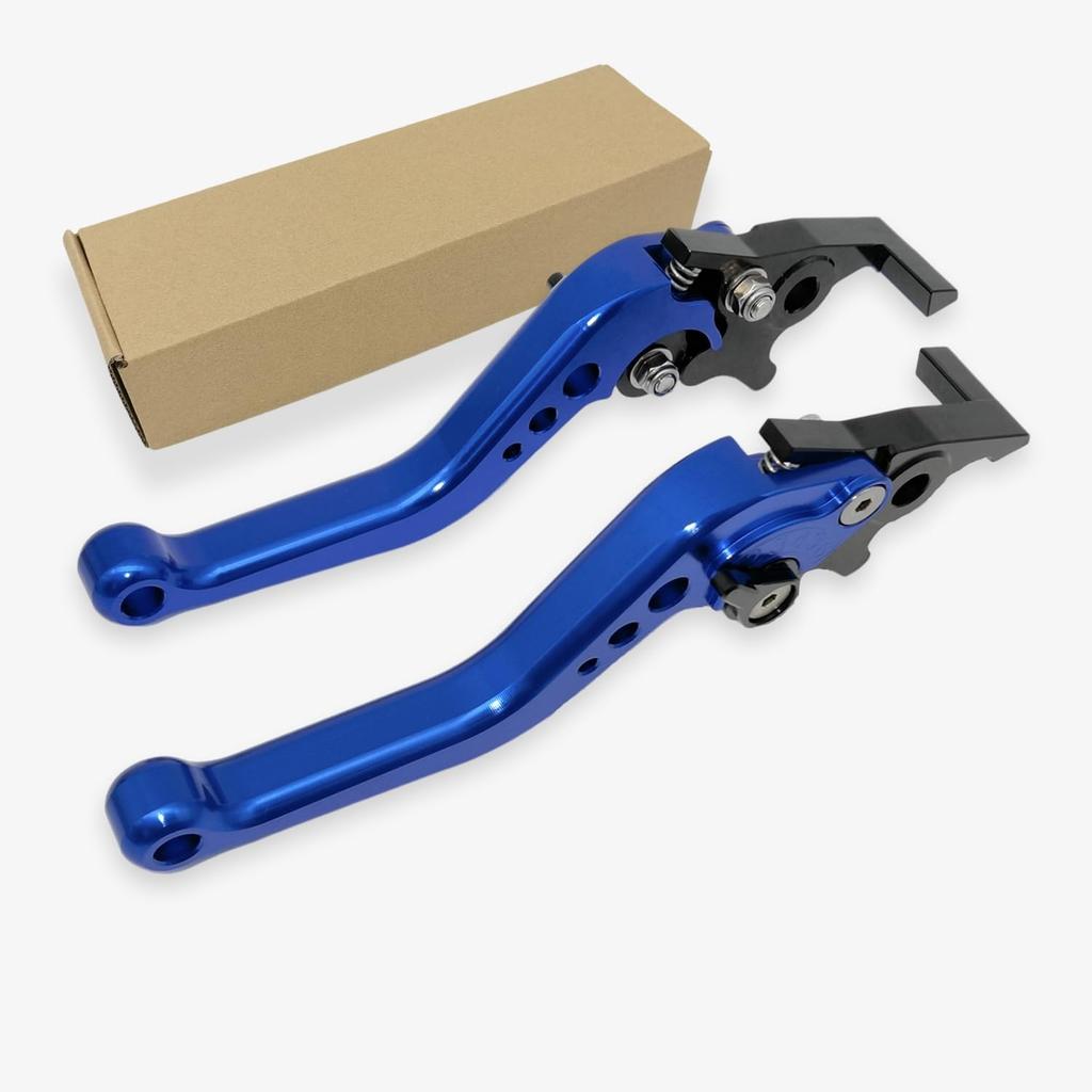 Motorbike Brake Lever,1 Pair Universal Adjustable Aluminum Modification Double Disc Clutch Brake Levers for Most Motorcycle Scooter Electric Bike