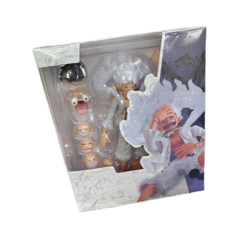 SHF One Piece Gear 5 Luffy Nika Figure Action Model Toy with Multiple Faces Accessories Multi Joint