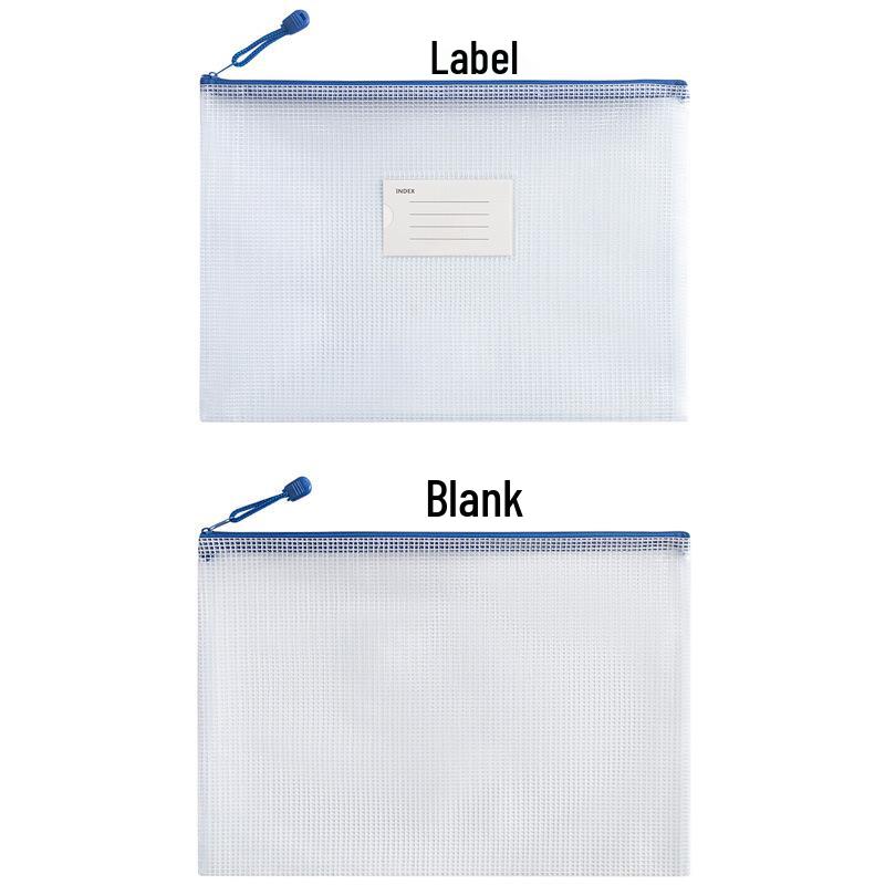 Geantă de Documente din Plasă PVC Impermeabilă cu Fermoar - Depozitare Dosare A4 pentru Studenți și Birou cu Imprimare Logo