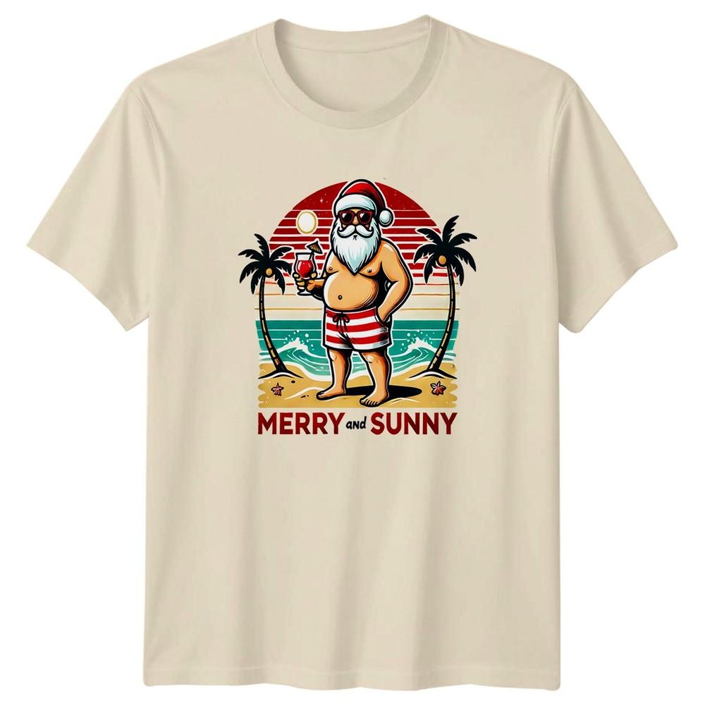 Merry And Sunny Unisexs TShirt Christmas In July Christmas Gift For Him