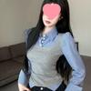 Women's Plaid Layered Shirt: Trendy College Style, Age-Reducing Two-Piece for Autumn/Winter, Featuring Inner Vest and Base Layer.