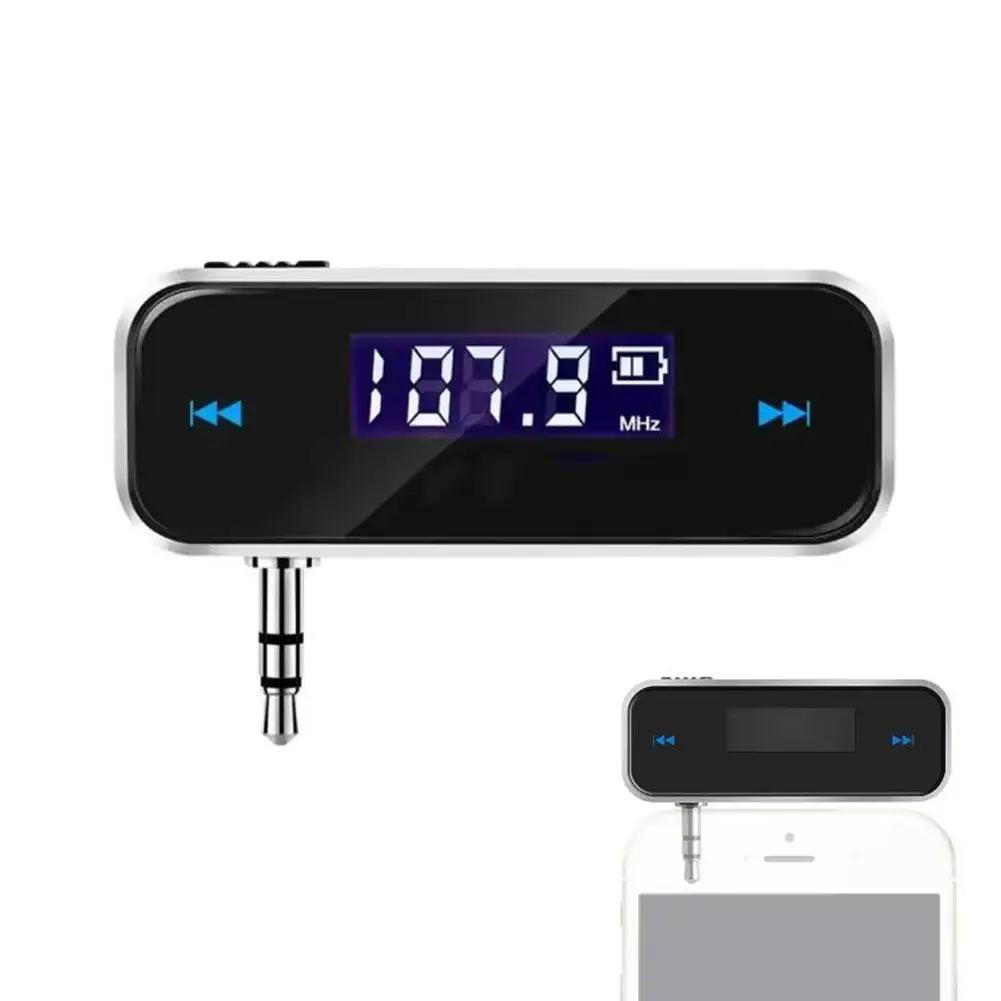

Car FM Radio Transmitter 3.5mm Aux Audio Input Diaplay for iphone Android Phones Music Player Car Transmitter C4G7