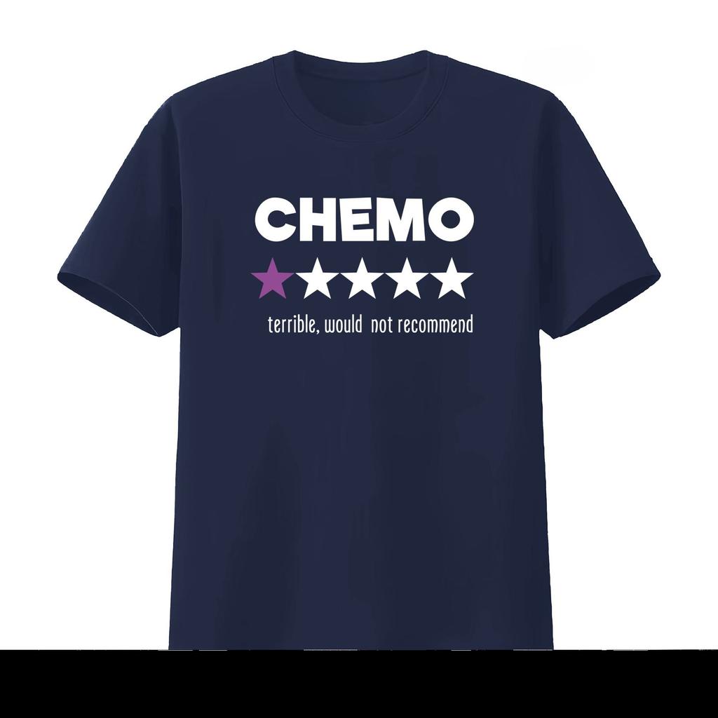 Funny Chemo T Shirt with Star Design for Cancer Survivors Sarcastic Chemotherapy RecomUnisexdation Unisexs Clothing Summer T Shirt