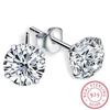 2/3/4/5/6/7/8mm Round Lab Diamond Earrings 100% Real 925 Silver Earrings For Women Small Screw Stud Earrings