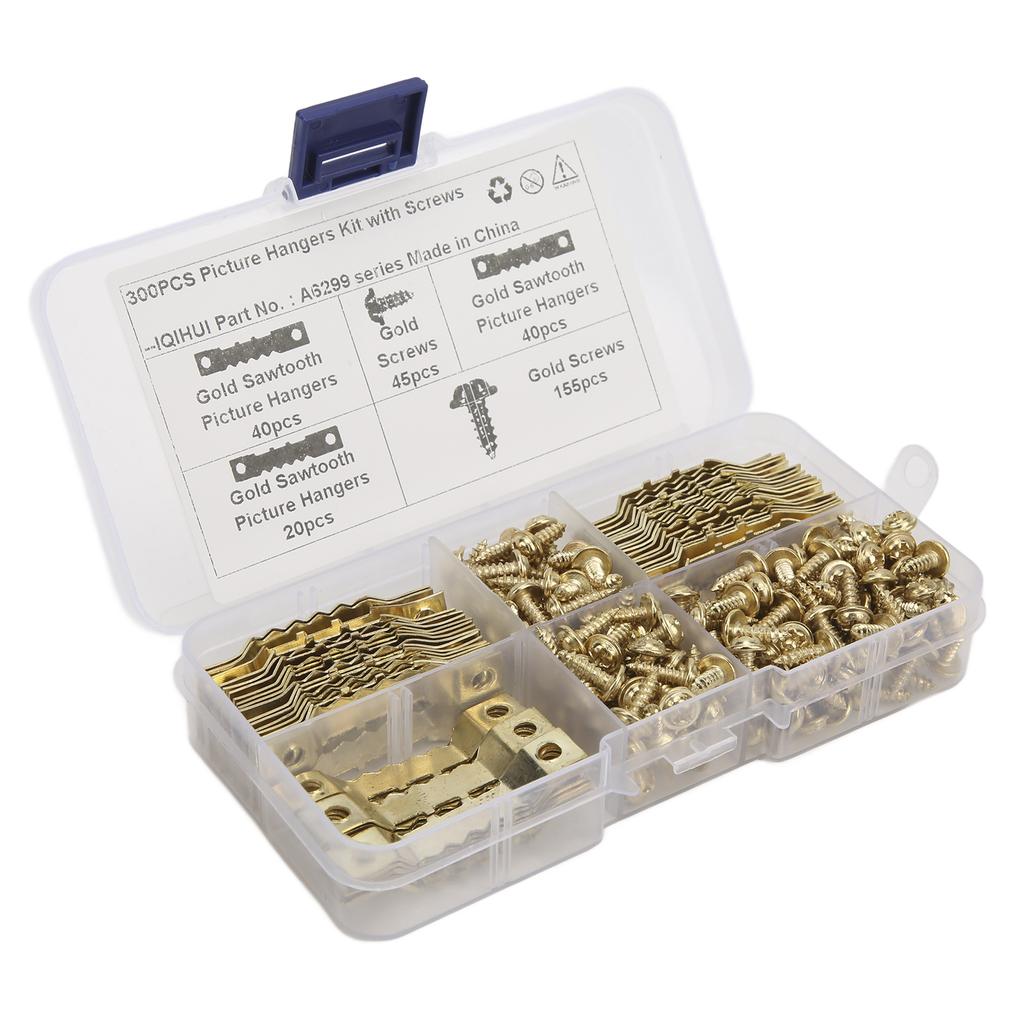 100Pcs Sawtooth Picture Hangers Rust Resistant Stable Durable Seamless Sawtooh Frame Hanging Hooks