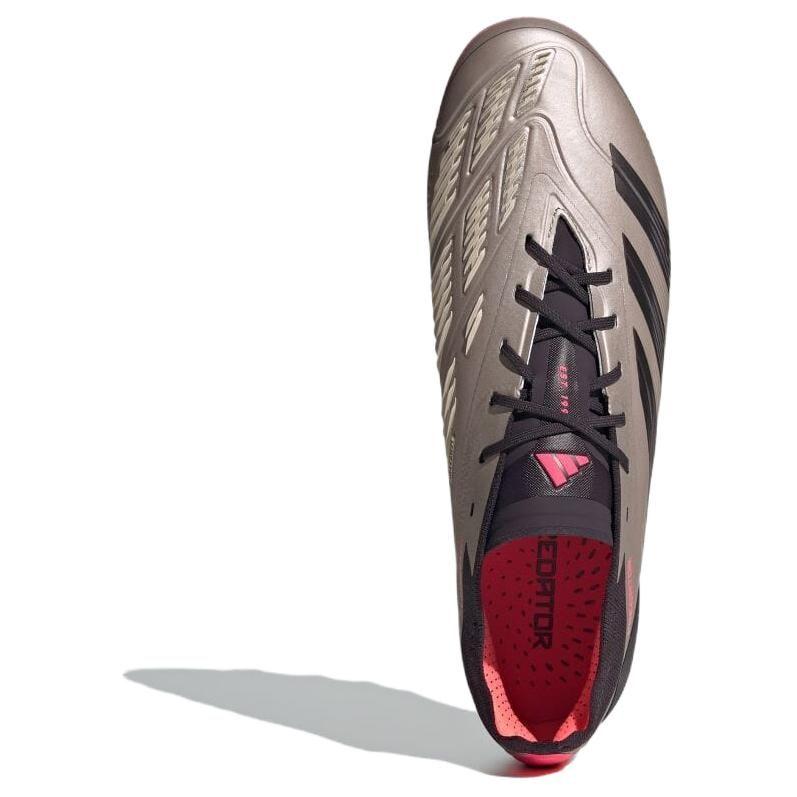 Adidas PREDATOR ELITE Comfortable Slip Resistant Abrasion Resistant Soccer Shoes Men's Silver Black IH5922