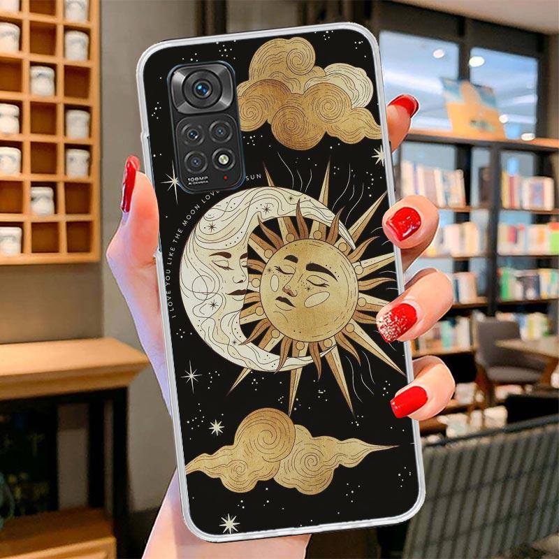 Funny Sun Moon Face Cover Phone Case For Xiaomi Redmi Note 15 14 13 12 11 10 Pro Plus 14S 12S 11S 11T 11E 10S Soft Fundas Shell