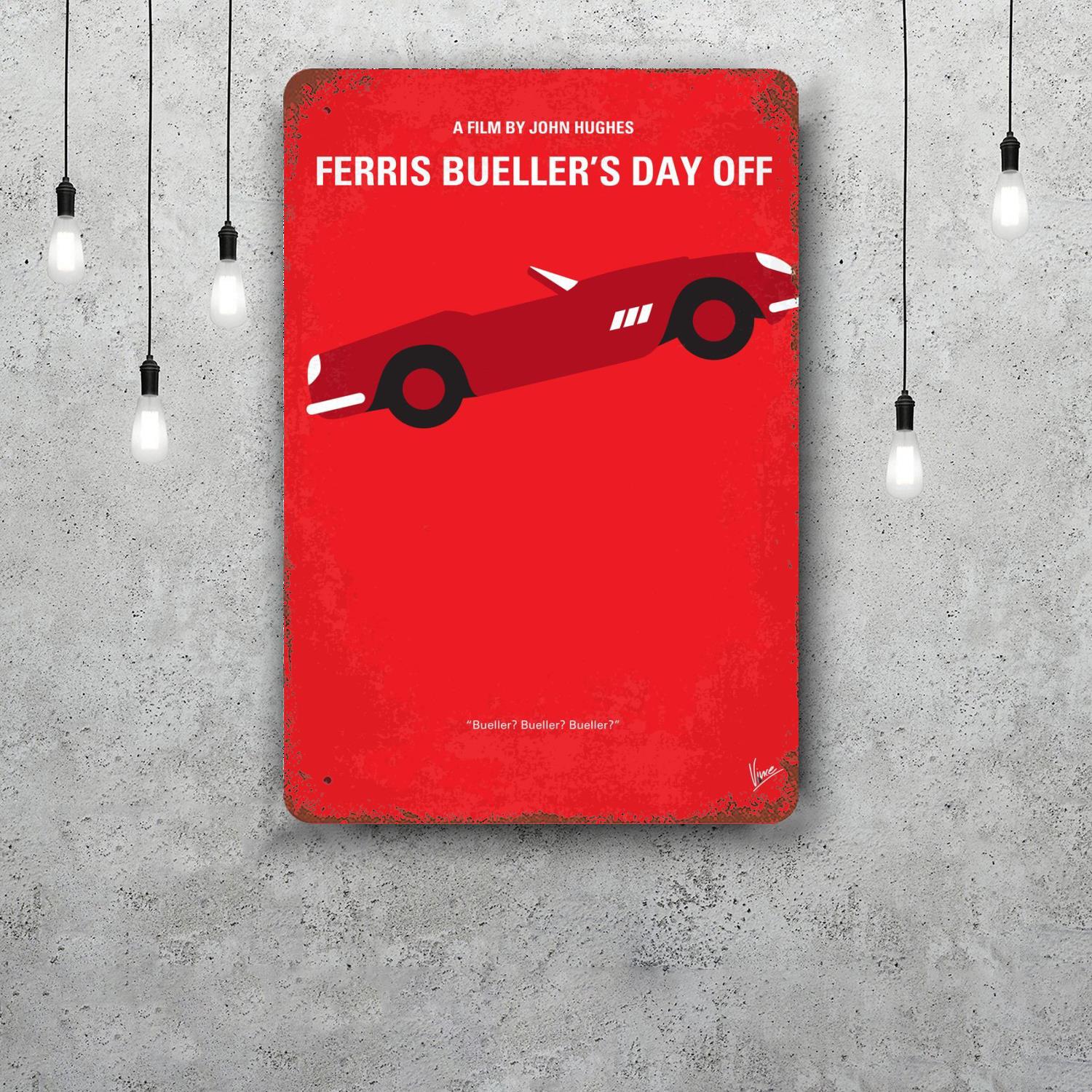 

ferris bueller movie Decor Poster Vintage Tin Sign Metal Sign Decorative Plaque for Pub Bar Man Cave Club Wall Decoration 20x30cm（7.8x11.8inch）