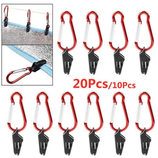 20/10pcs Hook Plastic Windproof Clamp Set Survival Grommet Tent Clips Buckle Awning Tarp Fixed Outdoor Camping Tent Accessories